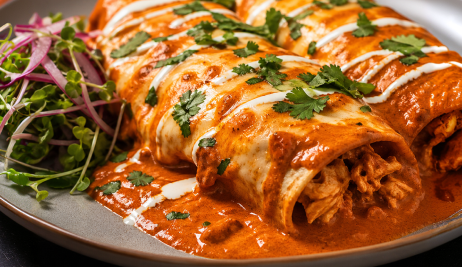 Butter chicken enchilada